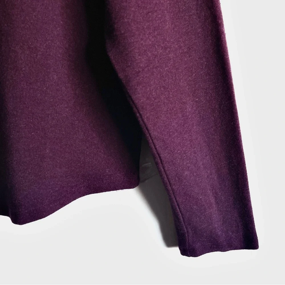 J. Crew Cowlneck Pullover in Cloudspun Yarn in Heather Burgundy Size S NWT